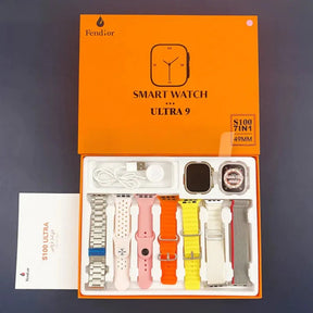 Smartwatch Serie 9 Ultra A prova d'áqua + Kit 7 Pulseiras