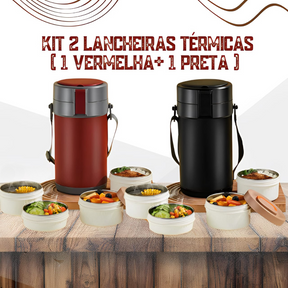 Lancheira Térmica Inoxidável - COMPRE 1 LEVE 4 ou 8 MARMITEX DE BRINDE - Allport Shop