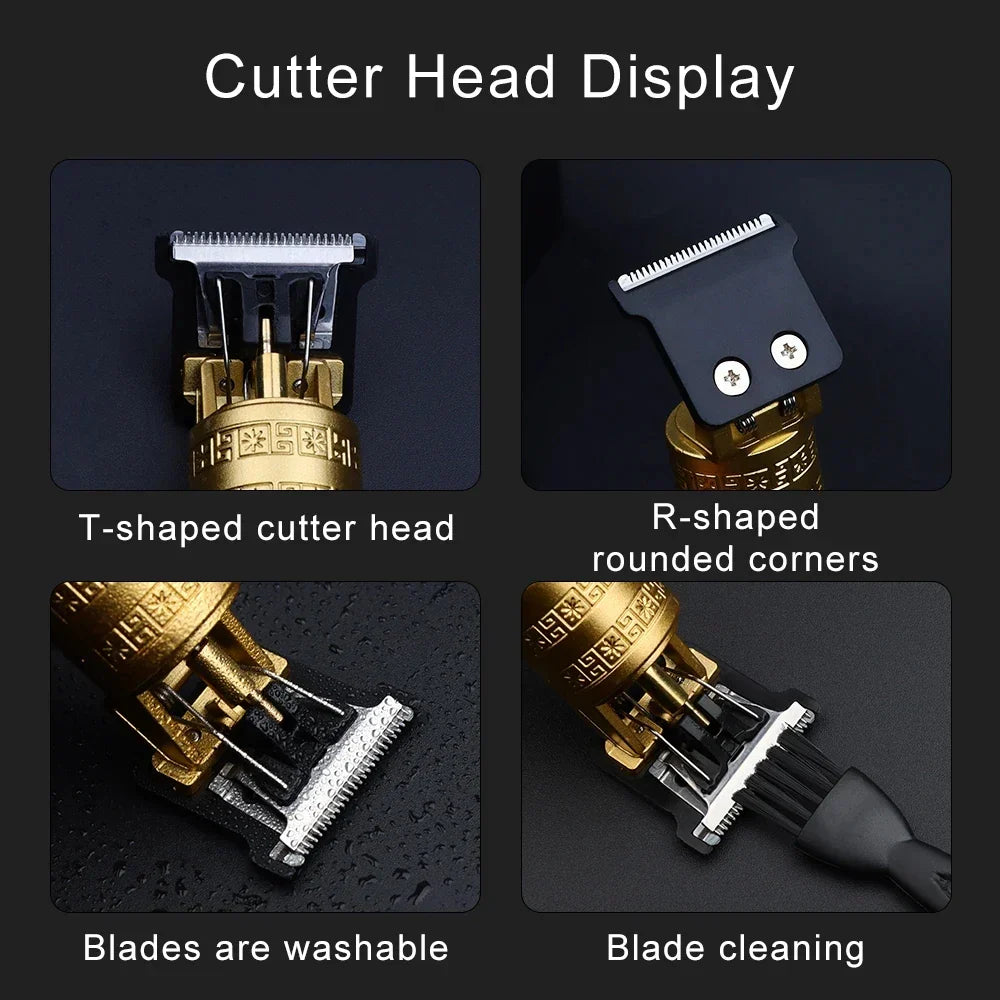 Máquina de cortar cabelo, elétrica, sem fio, profissional para homens, barbeador, máquina de corte, barbeiro haircut estilo clipper - Allport Shop