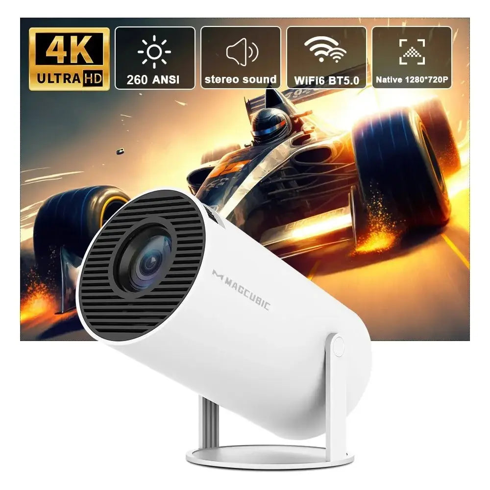 Projetor Portátil 4K com Qualidade de Cinema - Hy300 Vision + Brinde Suporte