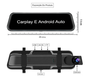 Oferta Black Friday: Retrovisor Multimídia VISION [COM CÂMERA DE RÉ]