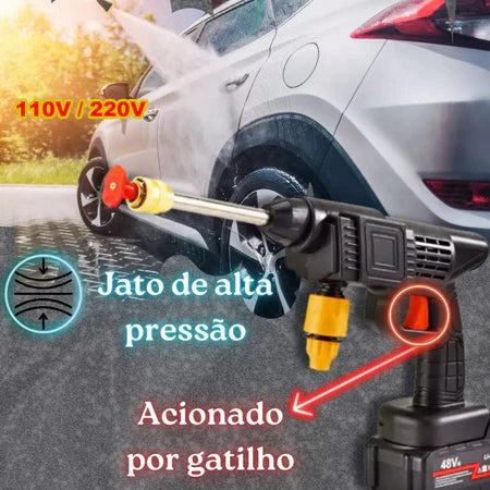 Lavadora Jato De Alta Pressão Recarregável Portátil Sem Fio