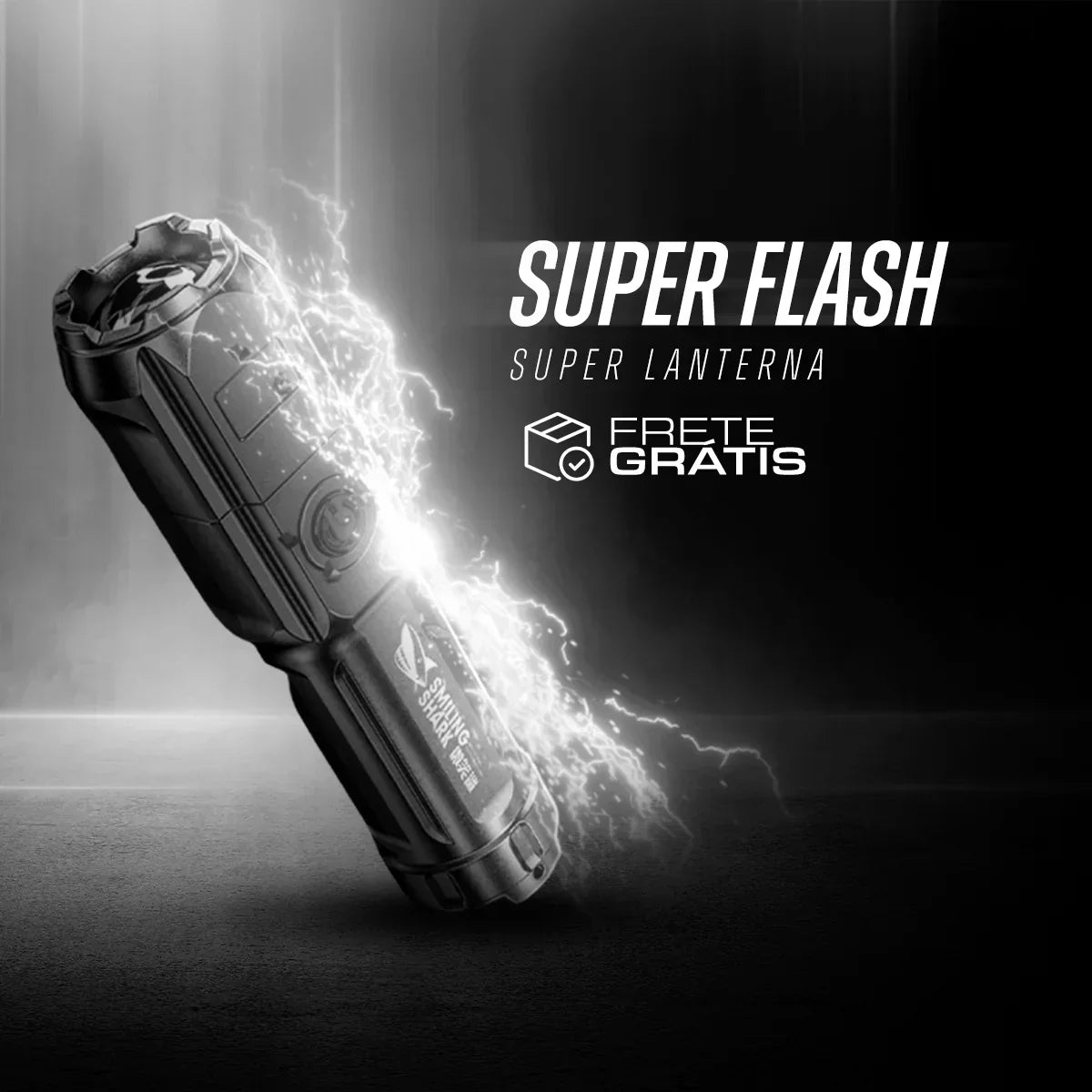 Lanterna Tática Portátil Indestrutível Shark Flash® [ÚLTIMO DIA NA PROMOÇÃO E FRETE GRÁTIS]